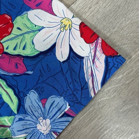 Vineyard Vines Tropical Print Button Front Slim Fit Murray Shirt Blue XL - Picture 6 of 11